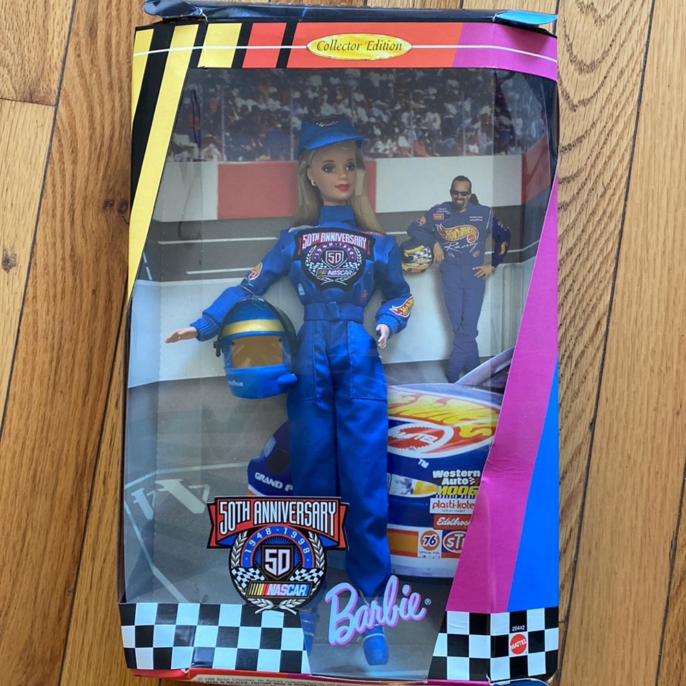 NEW, 50th Anniversary NASCAR Barbie